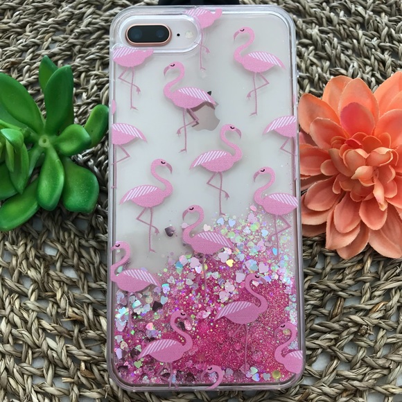 Iphone Flamingo Liquid Glitter Phone Case - Picture 3 of 8